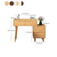 31. 5 "L Table de vanité en bois avec miroir et tabouret 4 tiroirs de maquillage Table de table de vanité