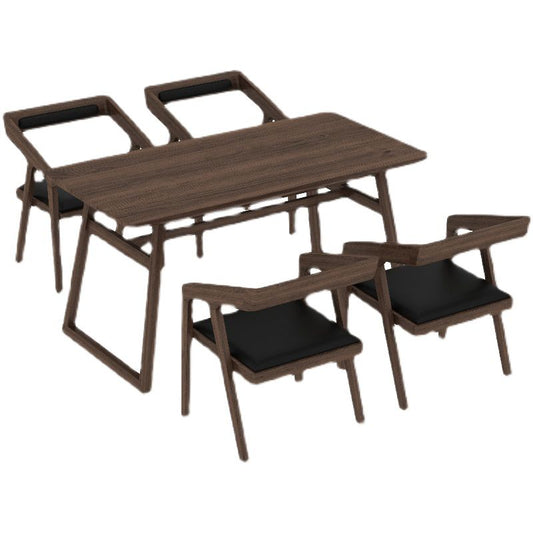 Set di dinette in legno tradizionale 1/2/5/7 pezzi Set da tavolo rettangolo per sala da pranzo