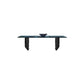 Contemporary Style Rectangle Marble Dinner Table with Double Pedestal
