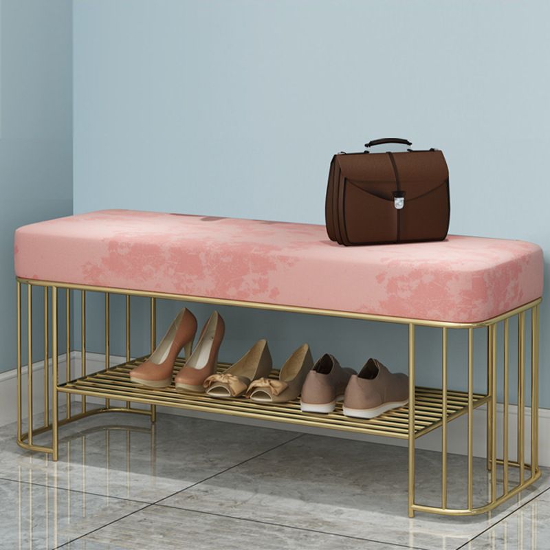 13.65/15.6" W Modern Entryway Bench Cushioned Metal Seating Bench Clearhalo 'Benches' 'Chairs & Seating' 'furn' 'furn_benches' 'Furniture' 'Living Room Furniture' 1200x1200_916b5f01-9876-4c73-90dd-e8cb56539a0a