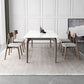 Mid-Century Dinette Table Rectangle Stone Dining Table in White Clearhalo 'Dining Tables & Seating' 'Dining Tables' 'dining_table' 'furn' 'furn_dining_table' 'Furniture' 'Kitchen & Dining Furniture' 1200x1200_916f1faf-9e1a-4f94-b8a4-e90b00802d71