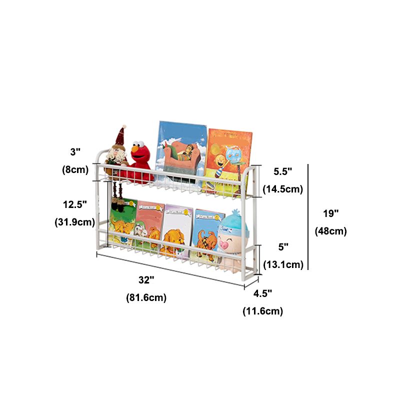 Modern Style Bookshelf Metal Wall Mounted Bookcase for Home Office Clearhalo 'Bookcases' 'furn' 'furn_bookcases' 'Furniture' 'furniture_bookcases' 'Office Furniture' 1200x1200_9170d78b-7499-46c0-953f-600fcad10df6