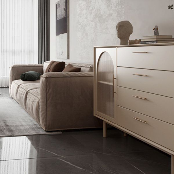 40-inch Height Wood Sideboard Simple Style 1 Door and 4 Drawer Cupboard for Living Room Clearhalo 'buffet_sideboard' 'Buffets & Sideboards' 'furn' 'furn_buffet_sideboard' 'Furniture' 'Kitchen & Dining Furniture' 1200x1200_9170f9dc-0a4b-46ed-82b1-475a9ff0fa74