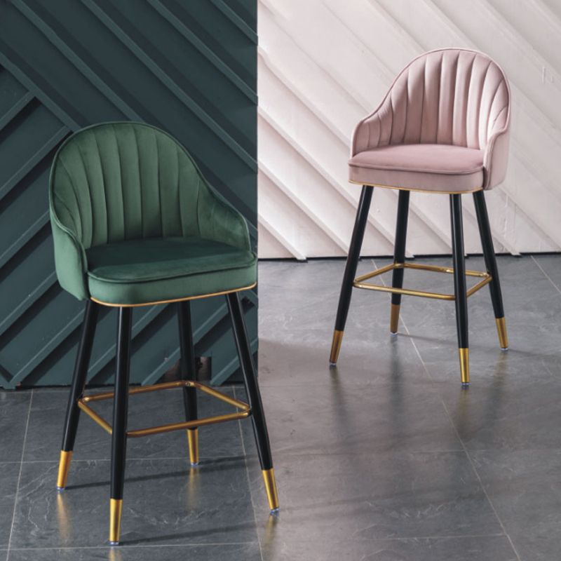 Metal Contemporary Dining Room Arm Stool Kitchen Low Back Bar Stool Clearhalo 'Bar Furniture' 'Bar Stools' 'bar_stools' 'furn' 'furn_bar_stools' 'Furniture' 'furniture_bar_stools' 'Kitchen & Dining Furniture' 1200x1200_9171ab3d-7607-4d74-8d9c-0d432d3f6d80