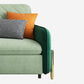 Divano moderno a 2/3 posti in divano a braccio quadrato verde con deposito