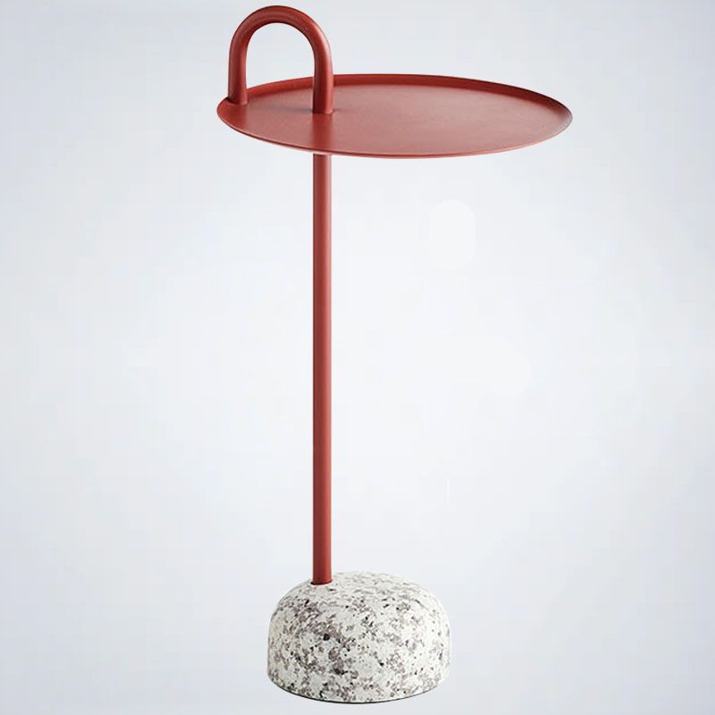 27,75 "de haut de table ronde en acier rond Tableau de la table de piédestal en pierre