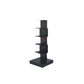 Black Contemporary Corner Bookshelf Closed Back Vertical Steel Shelf Clearhalo 'Bookcases' 'furn' 'furn_bookcases' 'Furniture' 'furniture_bookcases' 'kitchen' 'kitchen_bookcases' 'Living Room Furniture' 'Office Furniture' 1200x1200_9174bc94-1ea0-4972-aba2-01b8367a4685