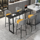 Living Room Bar Table 42-inch Height Stone Top and Metal Base Bistro Table Clearhalo 'Bar Furniture' 'Bar Tables' 'bar_tables' 'furn' 'furn_bar_tables' 'Furniture' 'furniture_bar_tables' 'Kitchen & Dining Furniture' 1200x1200_9174eb40-9553-4a09-85f6-7bfbf020ec72