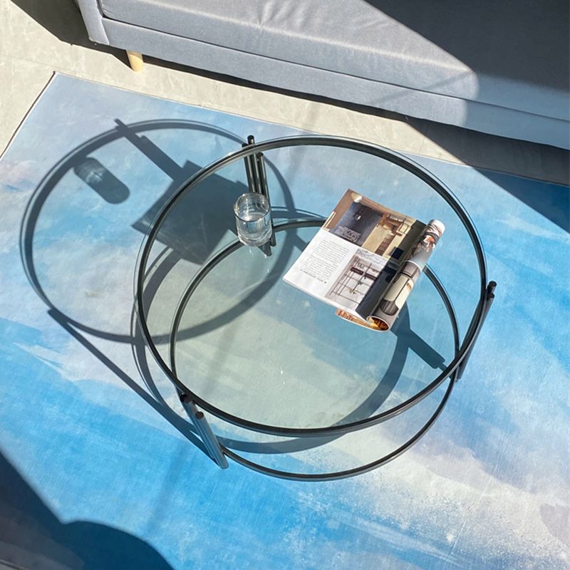 Modern Round Coffee Table 3 Legs Glass Top Coffee Cocktail Table for Living Room Clearhalo 'Coffee & Accent Tables' 'Coffee Tables' 'coffee_tables' 'furn' 'furn_coffee_tables' 'Furniture' 'Living Room Furniture' 1200x1200_917514c2-6ba0-4e5d-b833-adf965308175