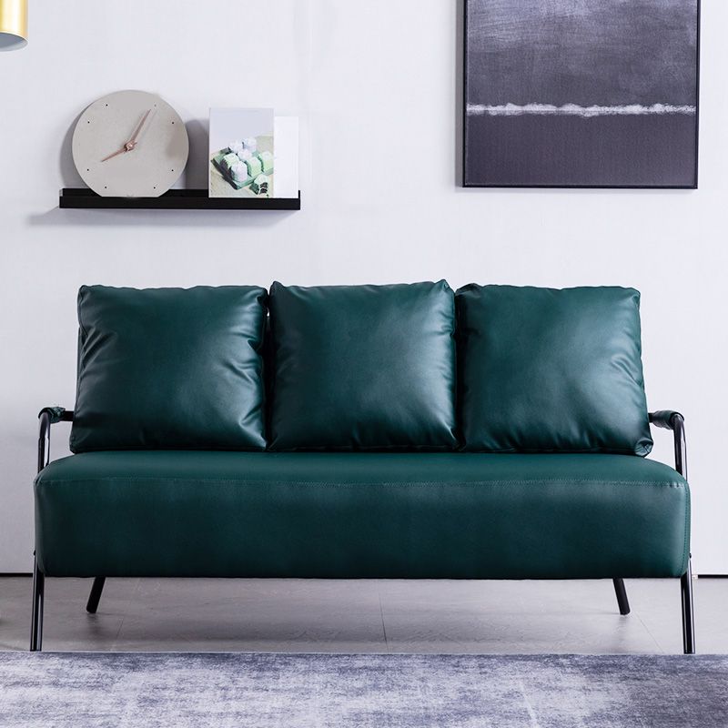 Divano contemporaneo con cuscini di padri metallici con posti a sedere a quattro gambe