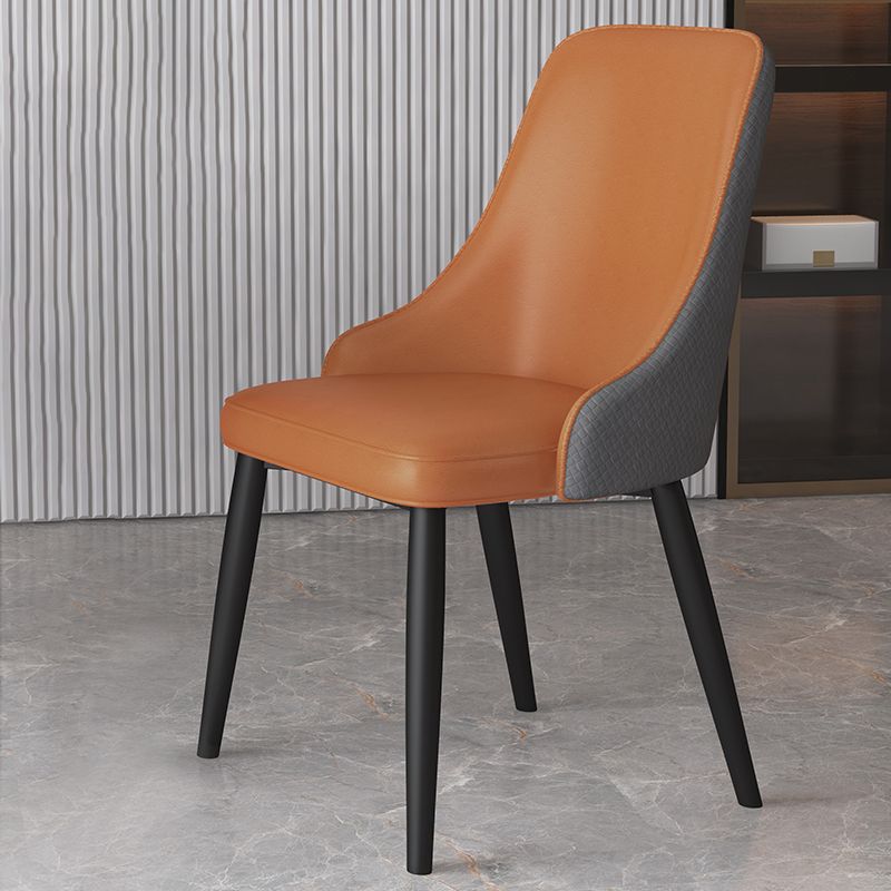 Metal Modern Dining Side Chair with Color Cushion Parsons Chair for Home Clearhalo ' kitchen&dining_furn' 'Dining Chairs' 'Dining Tables & Seating' 'dining_chair' 'furn' 'furn_dining_chair' 'Furniture' 'furniture_dining_chair' 'Kitchen & Dining Furniture' 'kitchen' 1200x1200_917536e1-b97c-4cbb-8715-9a3e4fd45046