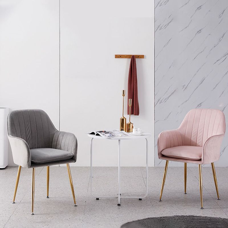 Modern Style Cloth Overturning Armrest Fixed Backrest Metal Arm Chair Clearhalo 'Accent Chairs' 'accent_chairs' 'Chairs & Seating' 'furn' 'furn_accent_chairs' 'Furniture' 'Living Room Furniture' 1200x1200_9177178d-bd8b-4395-985c-4e6ba9092115