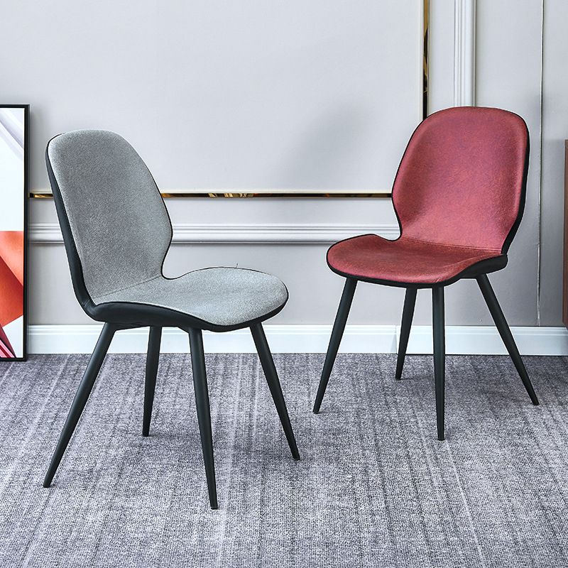 Contemporary Parsons Side Chair Matte Finish Armless Chair for Brasserie Clearhalo ' kitchen&dining_furn' 'Dining Chairs' 'Dining Tables & Seating' 'dining_chair' 'Furniture' 'furniture_dining_chair' 'Kitchen & Dining Furniture' 'kitchen' 1200x1200_917780fb-6a23-48c4-b05a-3999d7f51ab7