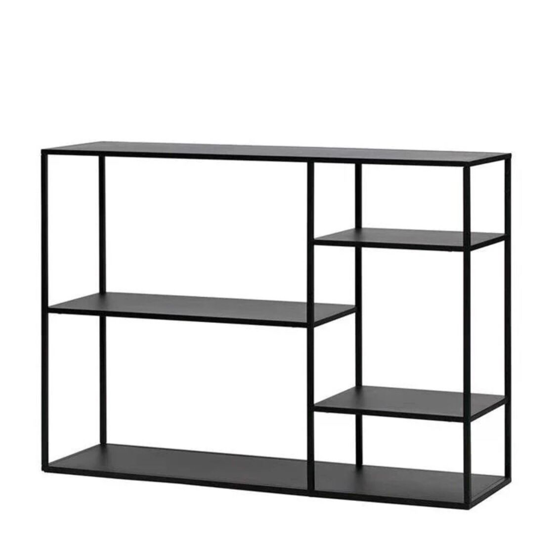Modern Metal Bookshelf Black Etagere Open Shelf Horizontal Bookcase Clearhalo 'Bookcases' 'furn' 'furn_bookcases' 'Furniture' 'Office Furniture' 1200x1200_9177b2eb-e2d4-4108-b1de-ac1c728ca158