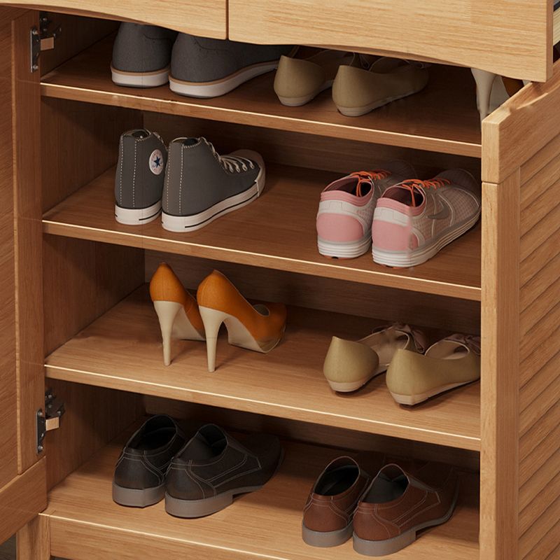 40.15" Tall 2/3 - Door Accent Cabinet Rubberwood Cabinet in Brown/Natural Clearhalo 'Cabinets & Chests' 'cabinets_chests' 'furn' 'furn_cabinets_chests' 'Furniture' 'Living Room Furniture' 1200x1200_9177dd89-113d-4ae8-9dd9-e9481d966d12