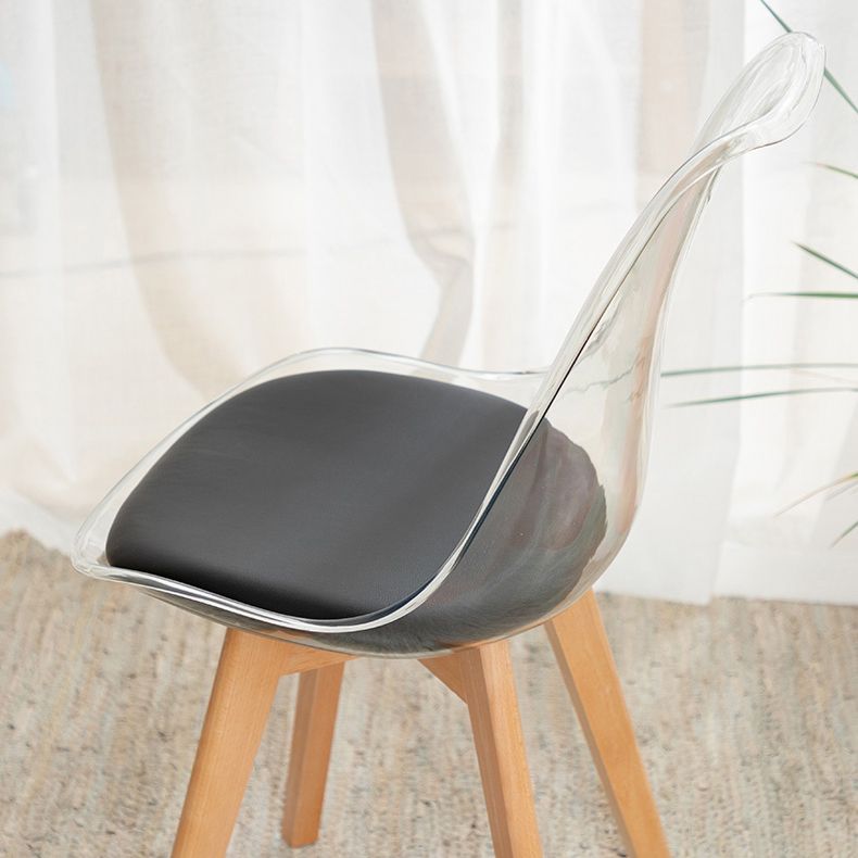 Modern Style Indoor-Outdoor Plastic Side Chair Set Clear Stack Dining Chair Clearhalo ' kitchen&dining_furn' 'Dining Chairs' 'Dining Tables & Seating' 'dining_chair' 'Furniture' 'furniture_dining_chair' 'Kitchen & Dining Furniture' 'kitchen' 1200x1200_9178a169-af54-4bf9-a9bf-f60760d8ba78