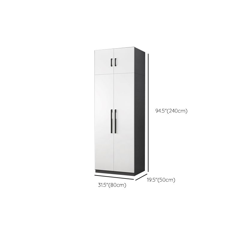 Moderne houten frame garderobe armoire vrijstaanbare garderobe met planken