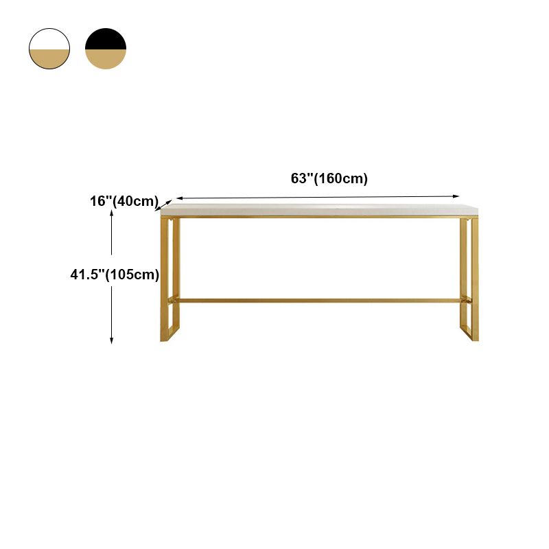 White and Black Glam Style Bar Table in Faux Marble and Metal Milk Tea Shop Bar Table Clearhalo 'Bar Furniture' 'Bar Tables' 'bar_tables' 'furn' 'furn_bar_tables' 'Furniture' 'furniture_bar_tables' 'Kitchen & Dining Furniture' 1200x1200_917c338a-1e8a-46bf-9de0-74c8fb05d2fb