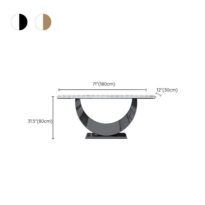 Console rettangolare di pietra Tabella 1-SHELF 31,5 "TABELLO DI ACCENTO ALTA