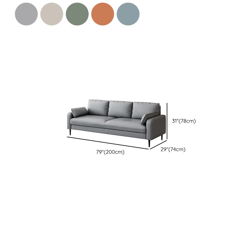 3つの枕を備えた現代ソファスクエアアーム3シーター席