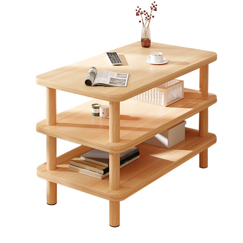 Modern Side Table No Distressing Wood End Table with Storage