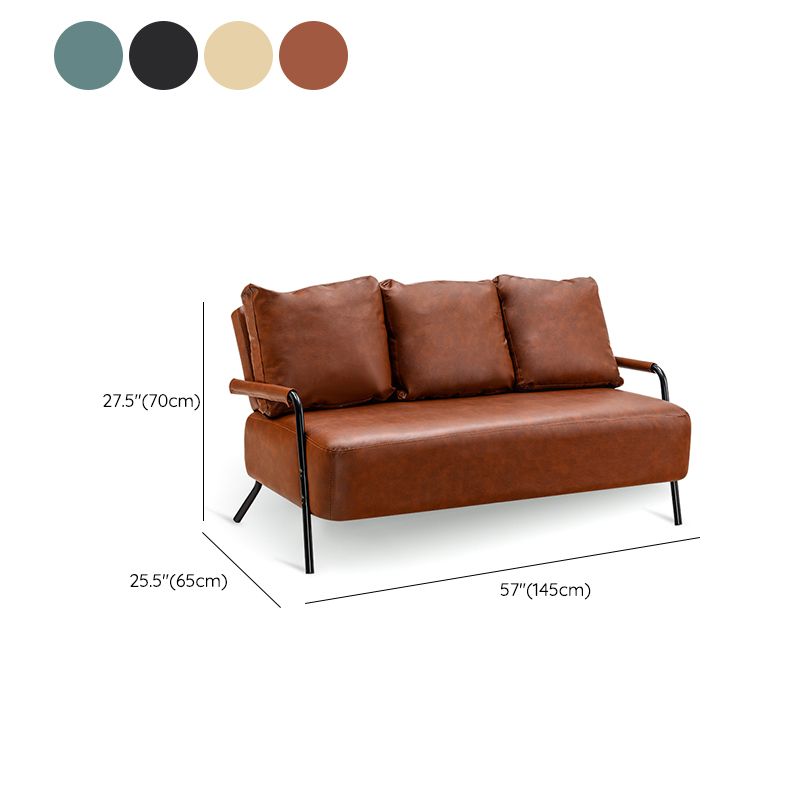 Metal Stationary Loveseat Cushions Back Standard Sofa with Pillows Clearhalo 'furn' 'furn_sofas' 'Furniture' 'Living Room Furniture' 'Sofa' 'sofas' 1200x1200_917e2dff-e4a0-4a7a-8ee9-8939e818ae86