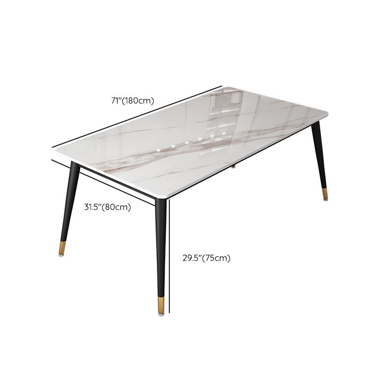 Industrial 4 Legs Dining Table Rectangle Dining Table for Kitchen Clearhalo 'Dining Tables & Seating' 'Dining Tables' 'dining_table' 'furn' 'furn_dining_table' 'Furniture' 'Kitchen & Dining Furniture' 1200x1200_917f39cf-30d1-4b8b-af34-8dbce8642ed1