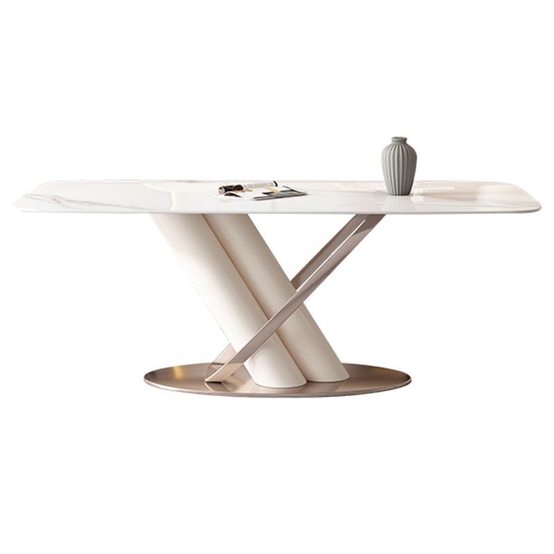 Rectangle Traditional Luxury Dining Table Sintered Stone Table with Pedestal Base Clearhalo ' dining_table' 'Dining Tables & Seating' 'Dining Tables' 'furn' 'furn_dining_table' 'Furniture' 'furniture_dining_table' 'Kitchen & Dining Furniture' 'kitchen&dining_furn' 'kitchen' 'kitchen_dining_table' 1200x1200_918125d2-57c7-4e91-838b-db1b5fe052e9