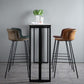Modern Bucket Low Back Counter Chair Faux Leather Counter Bar Stool for Dining Room