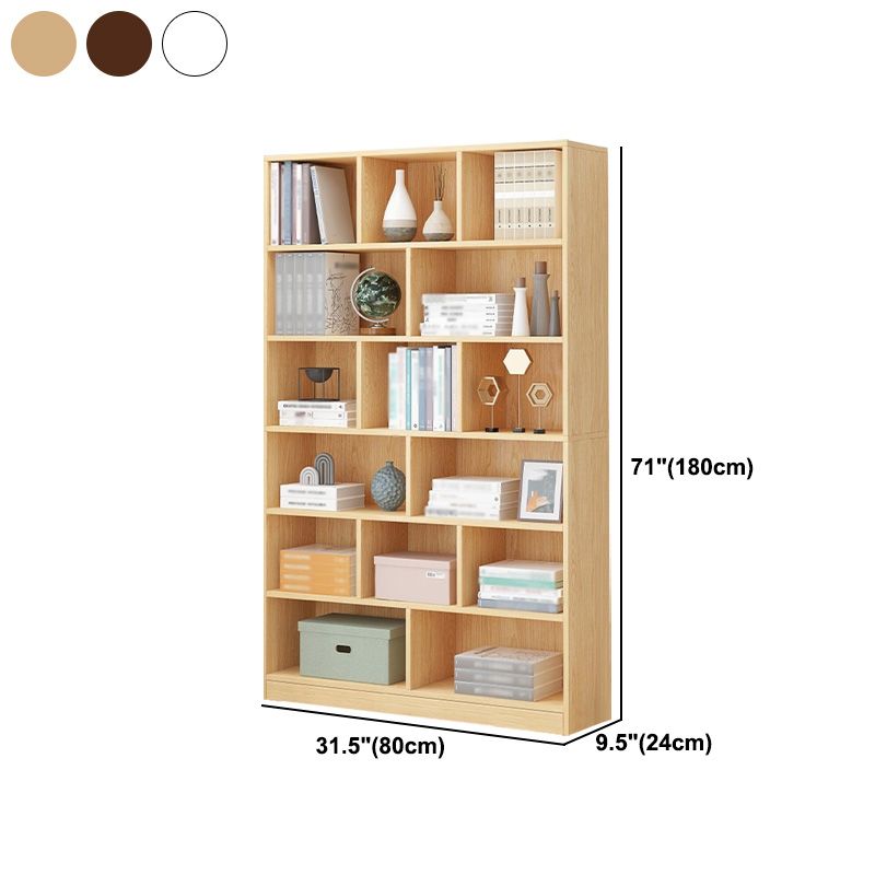 Manufactured Wood Standard Bookshelf Scandinavian Vertical Closed Back Bookshelf Clearhalo 'Bookcases' 'Furniture' 'furniture_bookcases' 'kitchen' 'kitchen_bookcases' 'Living Room Furniture' 'Office Furniture' 1200x1200_9181a191-5eb7-4e43-ae61-52886c028e1c