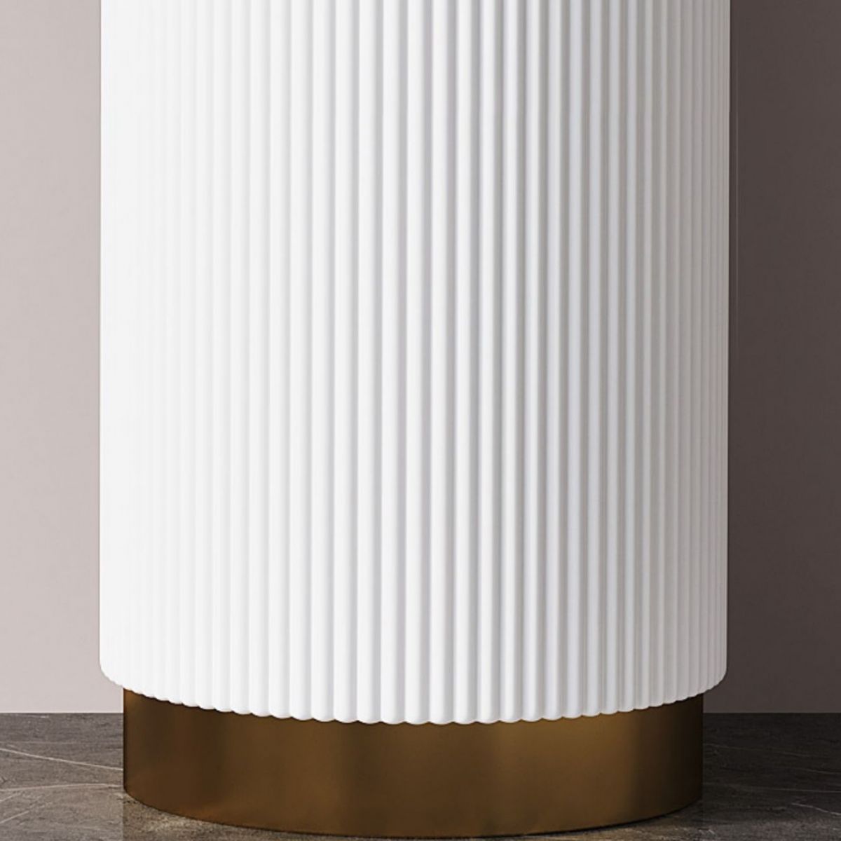 Mesa de consola de Stone Glam 31.5 pulgadas de altura Mesa de acento ovalado para el salón