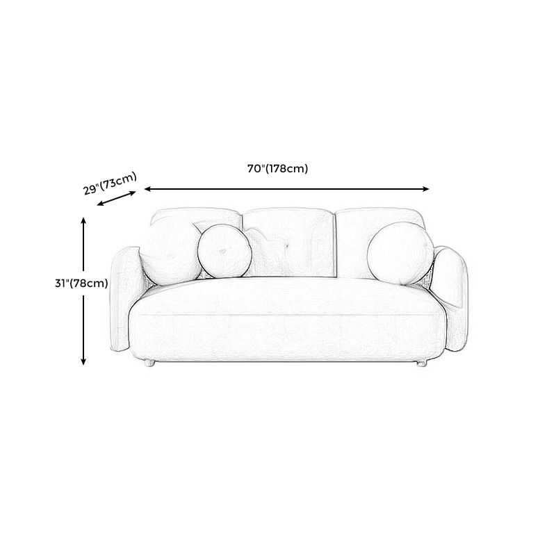 ベルベットとフェイクレザーソファソファ縫製枕バックセッピーソファ