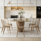Modern Round Dining Table Pine Solid Wood Pedestal Dining Table in Natural Clearhalo 'Dining Tables & Seating' 'Dining Tables' 'dining_table' 'furn' 'furn_dining_table' 'Furniture' 'furniture_dining_table' 'Kitchen & Dining Furniture' 1200x1200_9184421e-4558-41c9-a3b8-49fea2b69c4c