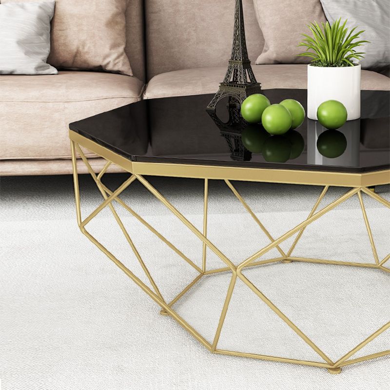 Farma base moderno tavolino da cocktail tavolino in vetro - 17,72 "h