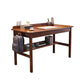 Solid Wood Writing Desk Home Rectangular Office Desk with Shelf , 29.5" High