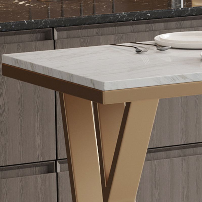 Sintered Stone Top Rectangle Bar Table Luxurious Pub Table with Double Pedestal Clearhalo 'Bar Furniture' 'Bar Tables' 'bar_tables' 'furn' 'furn_bar_tables' 'Furniture' 'Kitchen & Dining Furniture' 1200x1200_9188d504-1932-44e7-937e-150beee0d645