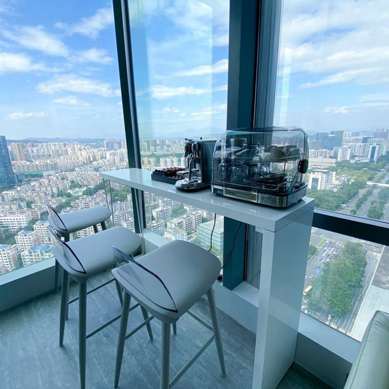 Modern White Counter Height Table Metal and Wood Indoor Rectangle Pub Bar Table Clearhalo 'Bar Furniture' 'Bar Tables' 'bar_tables' 'furn' 'furn_bar_tables' 'Furniture' 'furniture_bar_tables' 'Kitchen & Dining Furniture' 'kitchen&dining_furn' 'kitchen' 1200x1200_918b81e3-1885-44f6-9ea0-d2c43a538851