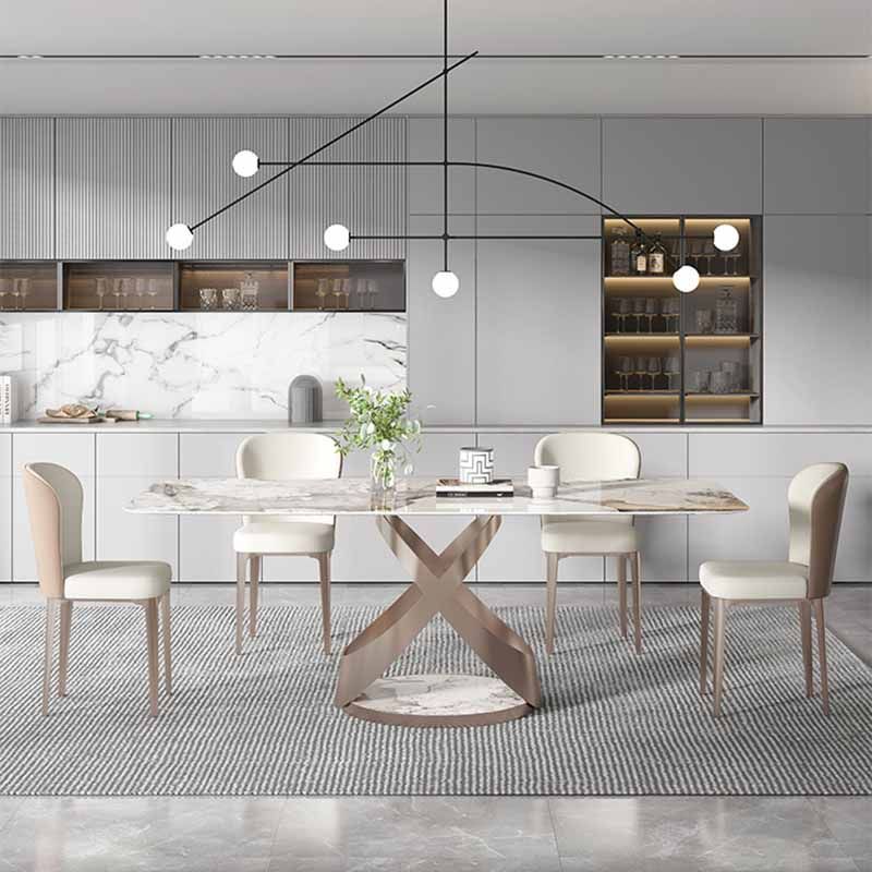 Contemporary Style Dining Chairs Metal Armless Side Parsons Chairs for Kitchen Clearhalo ' kitchen&dining_furn' 'Dining Chairs' 'Dining Tables & Seating' 'dining_chair' 'furn' 'furn_dining_chair' 'Furniture' 'furniture_dining_chair' 'Kitchen & Dining Furniture' 'kitchen' 1200x1200_918b824a-8530-412a-915e-05c6ca4c247a