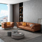 Recessed Arm Tan Contemporary Removable Cushions Faux Leather Sofa & Chaise Clearhalo 'furn' 'furn_sectionals' 'Furniture' 'furniture_sectionals' 'kitchen' 'kitchen_sectionals' 'Living Room Furniture' 'Sectionals' 1200x1200_918bc29d-879e-4ed1-addc-8025a77d9ff2