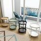4 Legs Base Design Iron Work Material Green/yellow/black/white Round Side Table