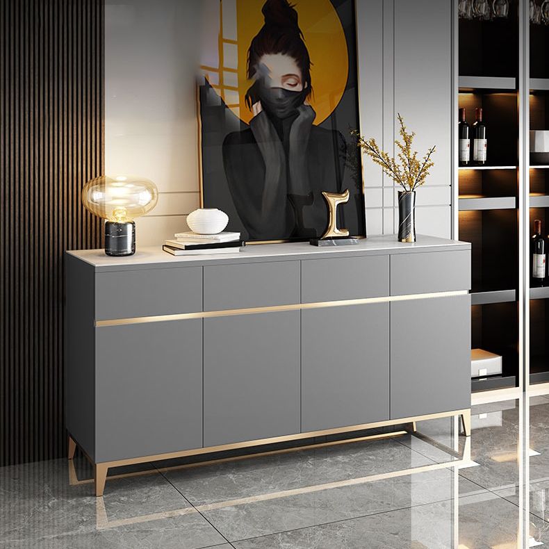 Houten woonkamer dressoir kast glam credenza met lade en opslag