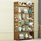 Modern Bamboo Floor Shelf Bookcase Open Book Shelf for Study Room