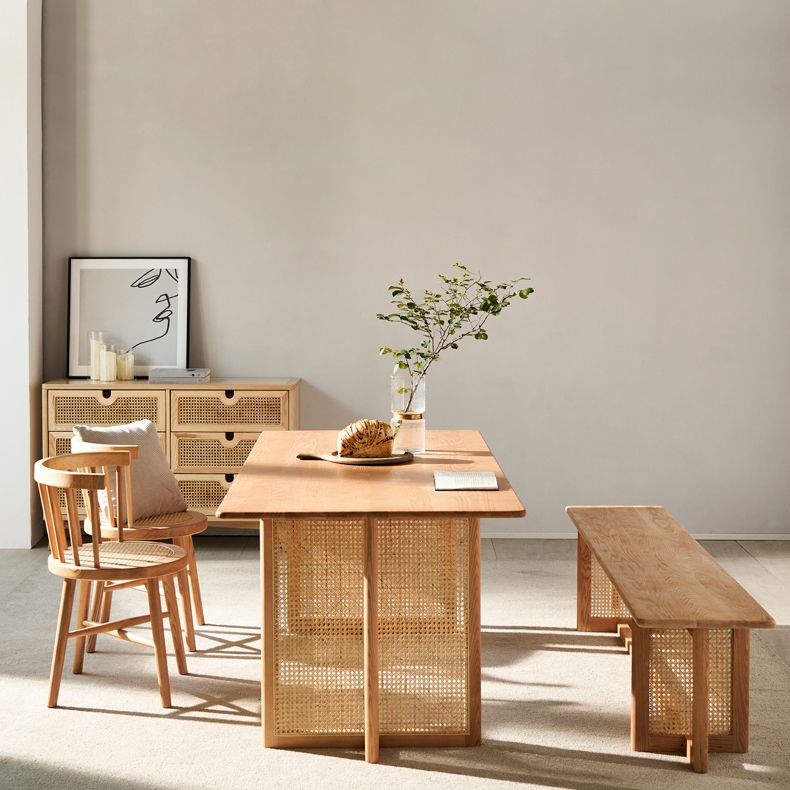 Ashwood Solid Wood Dining Table Wood Color Simplicity Fixed Table for Dining Room Clearhalo ' dining_table' 'Dining Tables & Seating' 'Dining Tables' 'furn' 'furn_dining_table' 'Furniture' 'furniture_dining_table' 'Kitchen & Dining Furniture' 'kitchen&dining_furn' 'kitchen' 'kitchen_dining_table' 1200x1200_918d6b20-d240-4791-8110-35e6feb9b113