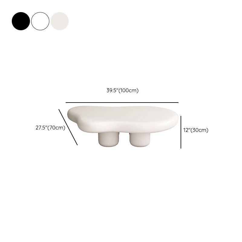 11"H Contemporary Coffee Table Wooden 2 Legs Coffee Cocktail Table Clearhalo 'Coffee & Accent Tables' 'Coffee Tables' 'coffee_tables' 'furn' 'furn_coffee_tables' 'Furniture' 'Living Room Furniture' 1200x1200_918ffa62-327c-49ca-aaf9-4dd959b4f5d4