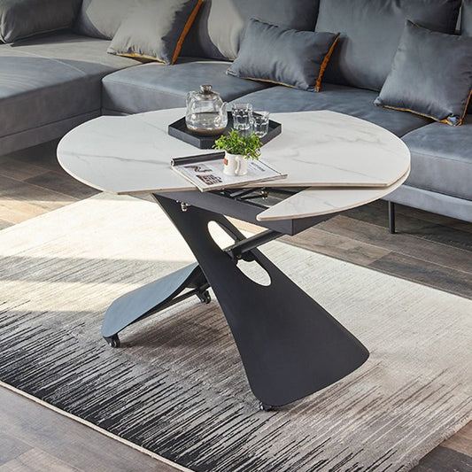 グラム調整可能な高さコーヒーテーブルスレートクロスレッグカクテルテーブル