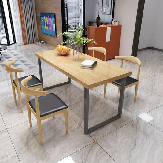 Juego de mesa de comedor industrial 1/5/7 piezas Mesa de comedor de madera maciza con sillas