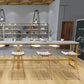 Wood Bar Dining Table Glam Rectangle Bar Table with Trestle Pedestal for Cafe Clearhalo 'Bar Furniture' 'Bar Tables' 'bar_tables' 'furn' 'furn_bar_tables' 'Furniture' 'Kitchen & Dining Furniture' 1200x1200_9193c2b6-4f29-4be4-9358-f8e3d9e34b25