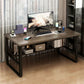 Modern Rectangular Computer Desk Wooden Black Gaming Desk with Black Legs Clearhalo 'furn' 'furn_office_desk' 'Furniture' 'Office Desks' 'Office Furniture' 'office_desk' 1200x1200_91942b58-e0e5-4957-901f-108d94445ec8