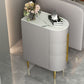 9.8" W X 23.6" H Modern Side Table with Four Gold Metal Legs