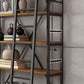 Modern Style Open Back Bookshelf Standard Metal Bookcase in Black Clearhalo 'Bookcases' 'furn' 'furn_bookcases' 'Furniture' 'Office Furniture' 1200x1200_9194d150-7e60-44fb-a3c5-8a60164c6c46